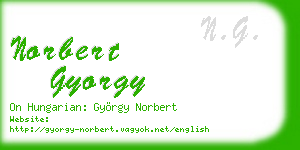 norbert gyorgy business card