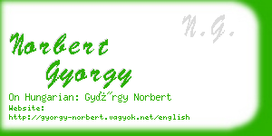 norbert gyorgy business card